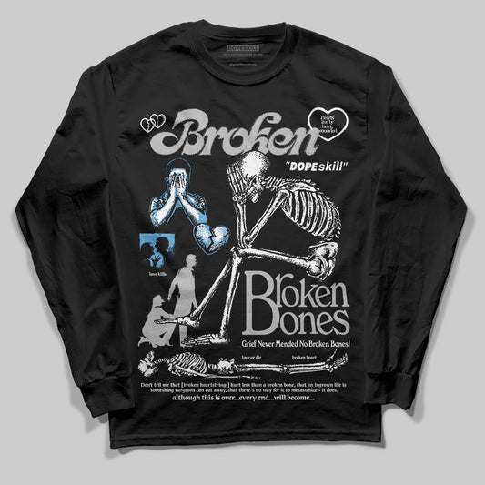Jordan 10 OG “Steel” DopeSkill Long Sleeve T-Shirt Broken Bones Graphic Streetwear - Black