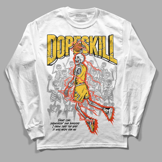 Jordan 4 Retro “Vivid Sulfur” DopeSkill Long Sleeve T-Shirt Thunder Dunk Graphic Streetwear - White 