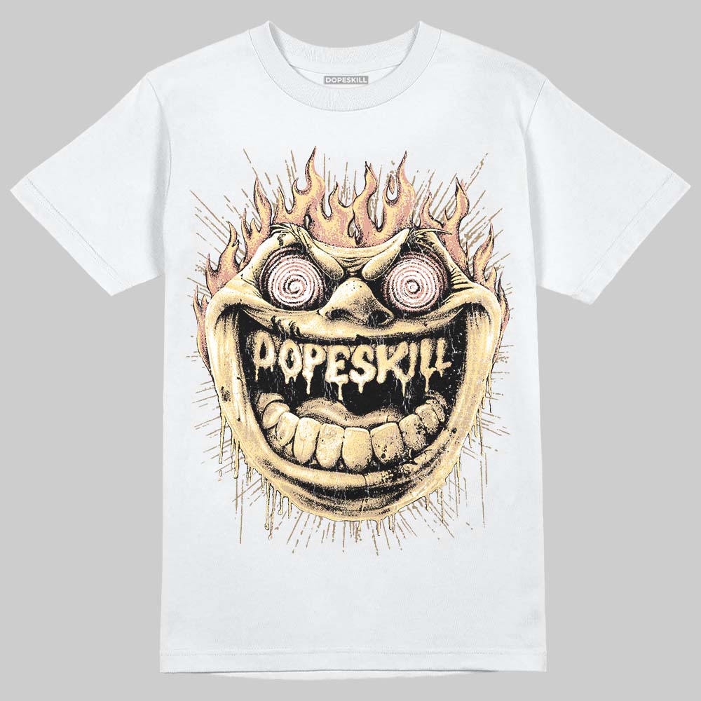 TAN Sneakers DopeSkill T-Shirt Hellfire Graphic Streetwear - White