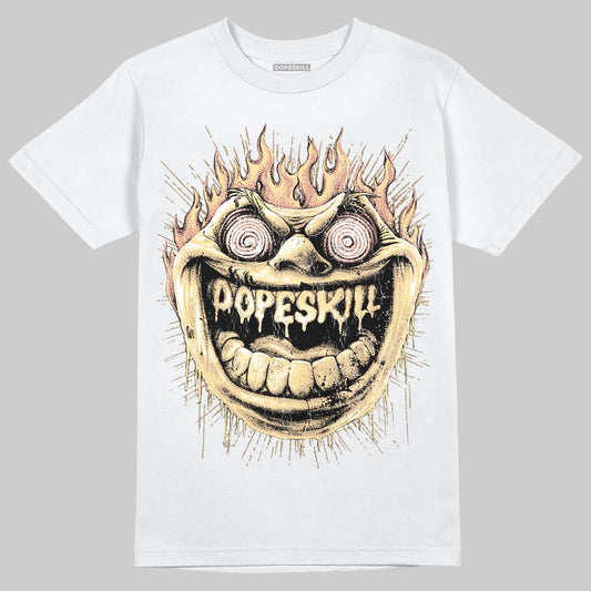 TAN Sneakers DopeSkill T-Shirt Hellfire Graphic Streetwear - White