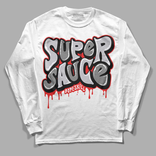 Grey Sneakers DopeSkill Long Sleeve T-Shirt Super Sauce Graphic Streetwear - White