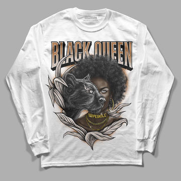 Jordan 3 Retro Palomino DopeSkill Long Sleeve T-Shirt New Black Queen Graphic Streetwear - White