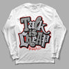 Grey Sneakers DopeSkill Long Sleeve T-Shirt Talk Is Chip Graphic Streetwear - White