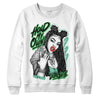 Jordan 1 High OG Green Glow DopeSkill Sweatshirt New H.M.O Graphic Streetwear - White 