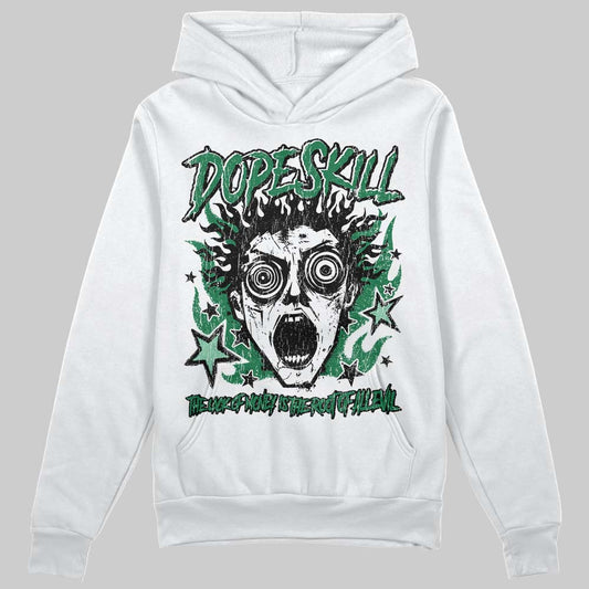 Green Sneakers DopeSkill Hoodie Sweatshirt Root of Evil Graphic Streetwear - White