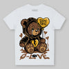 Jordan 1 High OG Black Metallic Gold DopeSkill Toddler Kids T-shirt Broken Bear Graphic Streetwear - White 