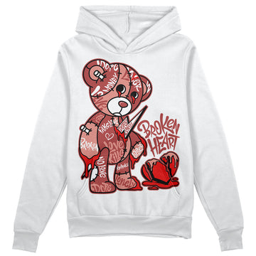 Jordan 13 “Dune Red” DopeSkill Hoodie Sweatshirt Broken Heart Graphic Streetwear - White