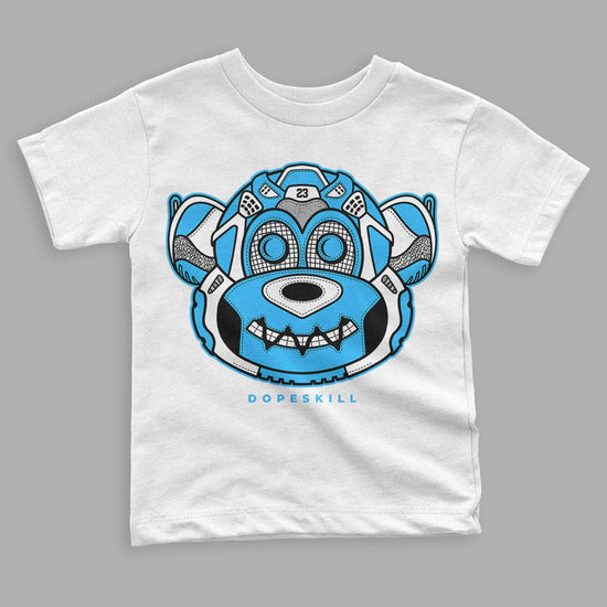 Jordan 1 High Retro OG “University Blue” DopeSkill Toddler Kids T-shirt Monk Graphic Streetwear - White