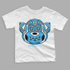 Jordan 1 High Retro OG “University Blue” DopeSkill Toddler Kids T-shirt Monk Graphic Streetwear - White