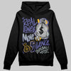 Jordan 4 Retro Lakers DopeSkill Hoodie Sweatshirt Real Ones Move In Silence Graphic Streetwear - Black