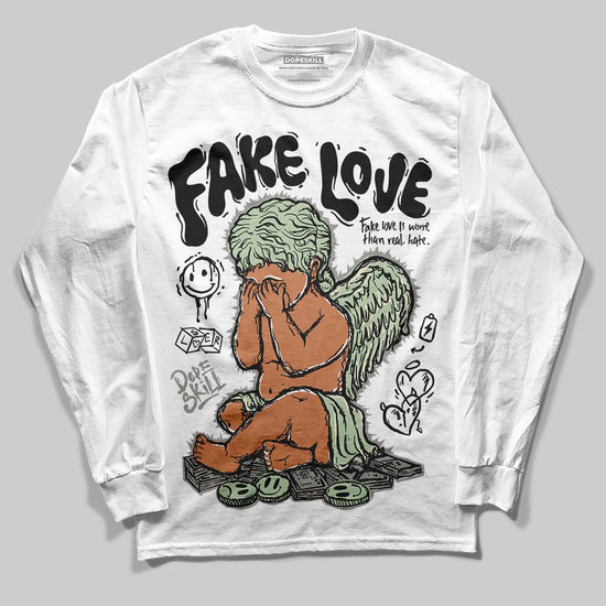 Jordan 4 WMNS “Seafoam” (2025) DopeSkill Long Sleeve T-Shirt False Love Graphic Streetwear - White