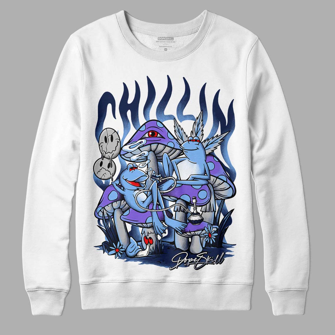 Jordan 5 SE “Georgetown” DopeSkill Sweatshirt Chillin Graphic Streetwear