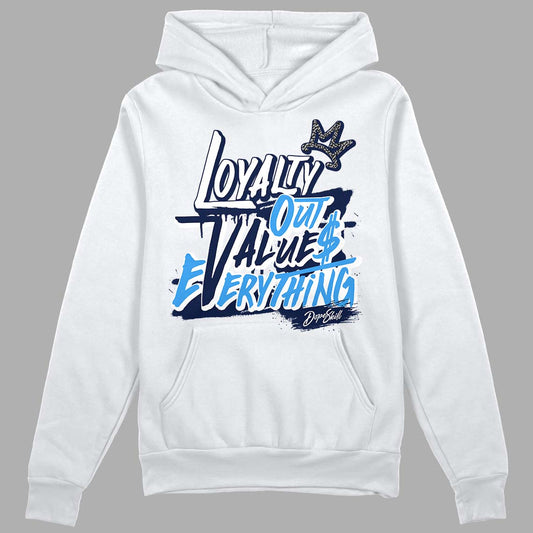 Jordan 3 "Midnight Navy"  DopeSkill Hoodie Sweatshirt LOVE Graphic Streetwear - White 