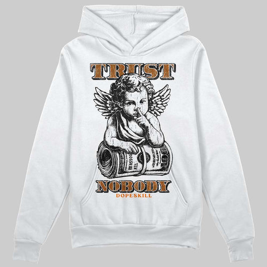 Orange Sneakers DopeSkill Hoodie Trust Nobody Graphic Streetwear - White 