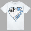 Jordan 9 Powder Blue DopeSkill T-Shirt Heart Jordan 9 Graphic Streetwear - White