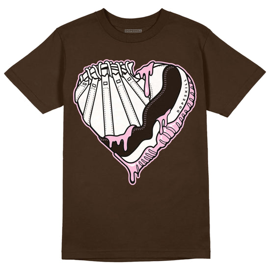 Jordan 11 Retro Neapolitan DopeSkill Velvet Brown T-shirt Heart Jordan 11 Graphic Streetwear