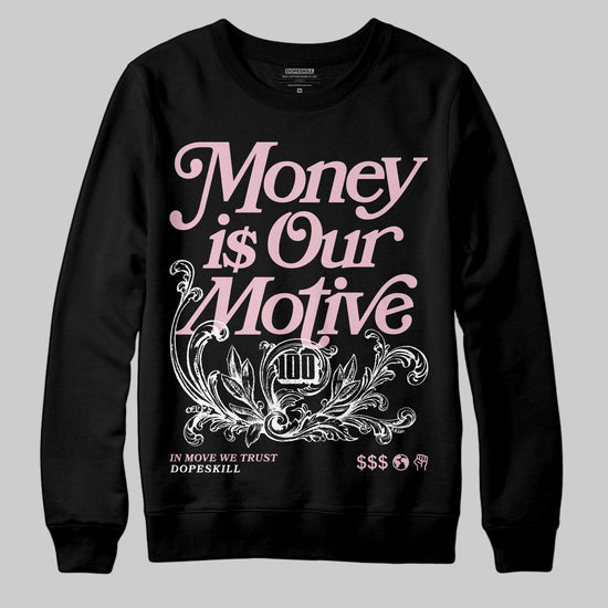 Jordan 5 OG “35th Anniversary” DopeSkill Sweatshirt Money Is Our Motive Typo Graphic Streetwear - black