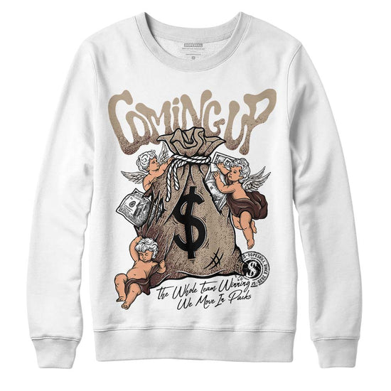 Jordan 1 High OG “Latte” DopeSkill Sweatshirt Money Bag Coming Up Graphic Streetwear - White