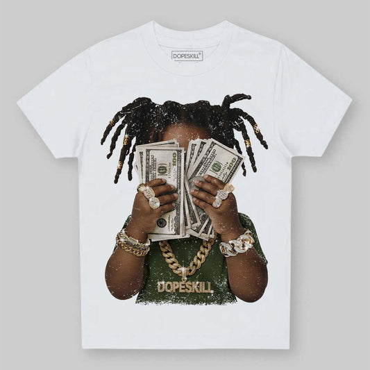 Olive Sneakers DopeSkill Toddler Kids T-shirt Rich Youth Graphic Streetwear  - White 