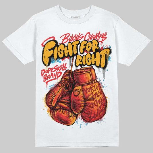 Red Sneakers DopeSkill T-Shirt Fight For Right Graphic Streetwear - White