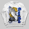 Royal Blue Sneakers DopeSkill Long Sleeve T-Shirt Trust God Graphic Streetwear - White