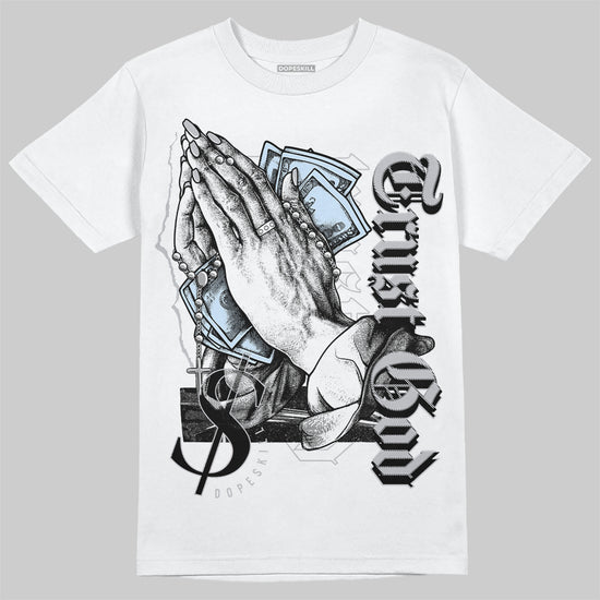 Jordan 11 Retro Low Cement Grey DopeSkill T-Shirt Trust God Graphic Streetwear - White