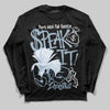 Jordan 40 “Blue Suede” DopeSkill Long Sleeve T-Shirt Speak It Graphic Streetwear - Black
