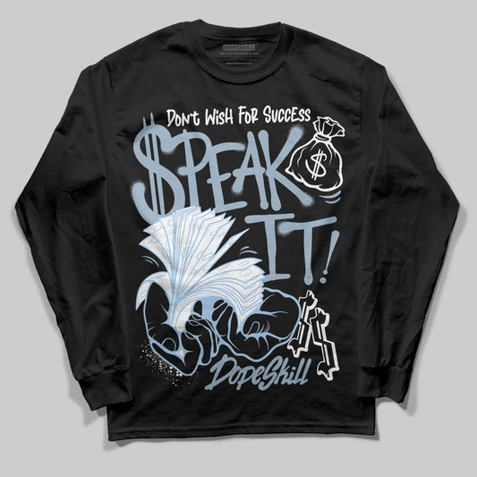 Jordan 40 “Blue Suede” DopeSkill Long Sleeve T-Shirt Speak It Graphic Streetwear - Black
