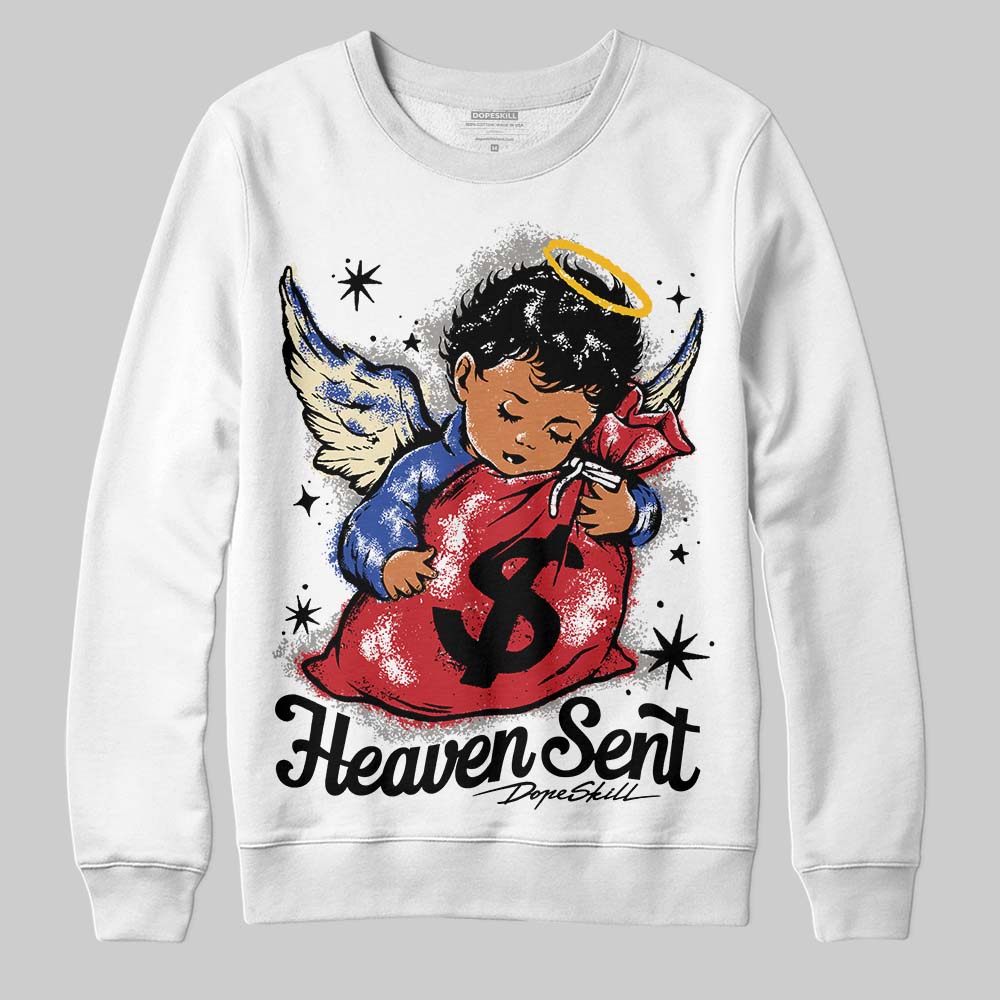 Jordan 4 “Rare Air” DopeSkill Sweatshirt Heaven Sent Graphic Streetwear - White