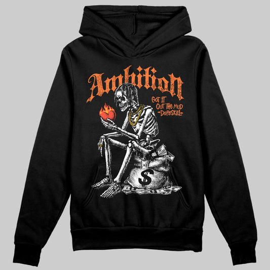 Orange, Black and White Sneakers DopeSkill Hoodie Sweatshirt Ambition Graphic Streetwear - Black