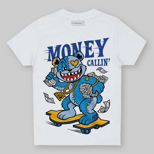 Royal Blue Sneakers DopeSkill Toddler Kids T-shirt Money Callin' Graphic Streetwear - White