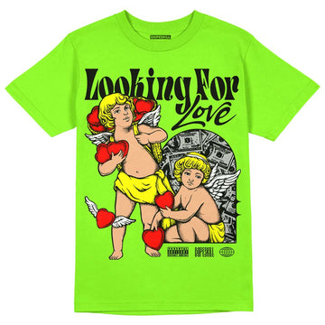 Neon Green Sneakers DopeSkill Neon Green T-Shirt Looking For Love Graphic Streetwear