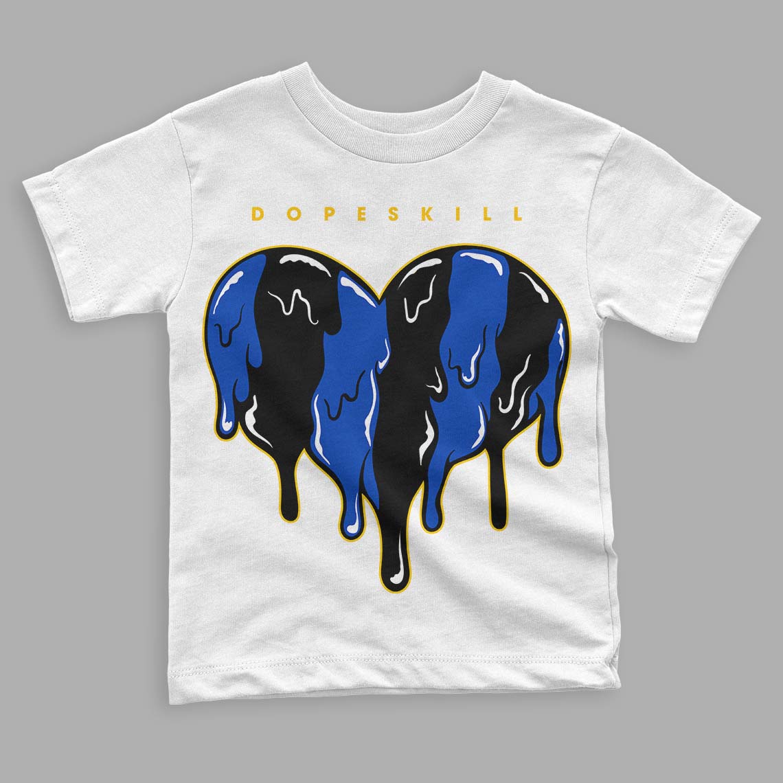 Jordan 14 “Laney” DopeSkill Toddler Kids T-shirt Slime Drip Heart Graphic Streetwear - WHite