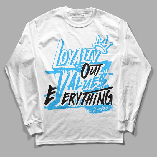 Jordan 1 High Retro OG “University Blue” DopeSkill Long Sleeve T-Shirt LOVE Graphic Streetwear - White