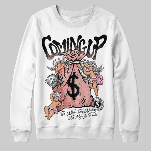 Jordan 1 Low OG “Rust Pink” DopeSkill Sweatshirt Money Bag Coming Up Graphic Streetwear - White