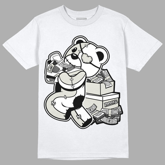 Jordan 4 Military Black DopeSkill T-Shirt Bear Steals Sneaker Graphic Streetwear - White
