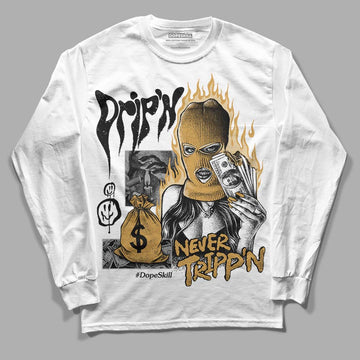 Jordan 11 "Gratitude" DopeSkill Long Sleeve T-Shirt Drip'n Never Tripp'n Graphic Streetwear - White