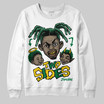 Green Sneakers DopeSkill Sweatshirt Two Sides Graphic Streetwear - White