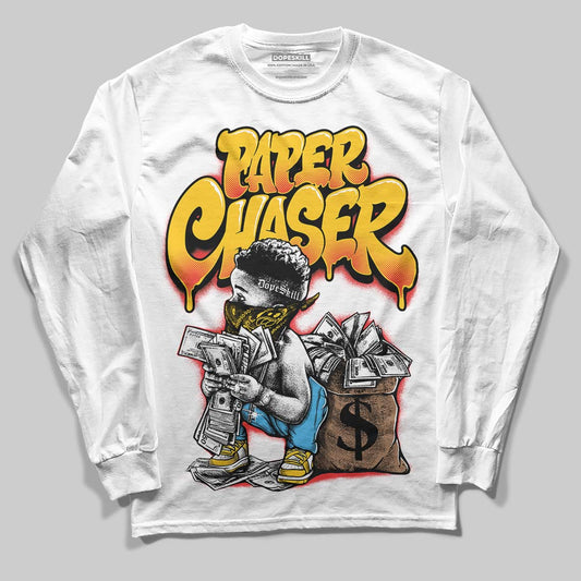 Yellow Sneakers DopeSkill Long Sleeve T-Shirt Paper Chaser Boy Graphic Streetwear - White