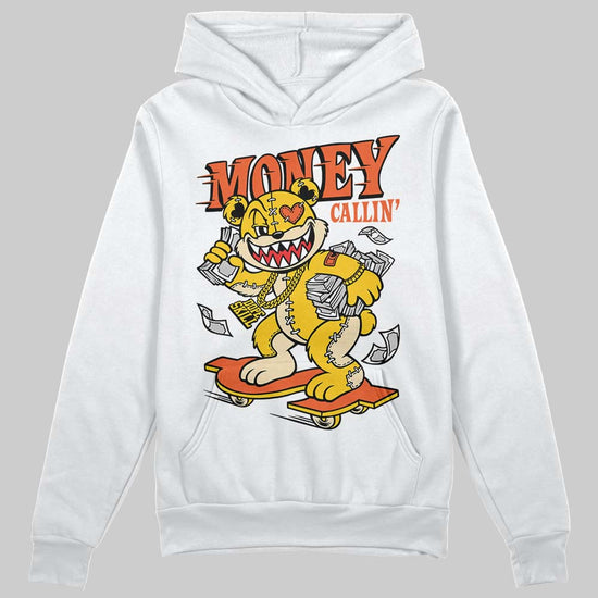 Yellow Sneakers DopeSkill Hoodie Sweatshirt Money Callin' Graphic Streetwear - White