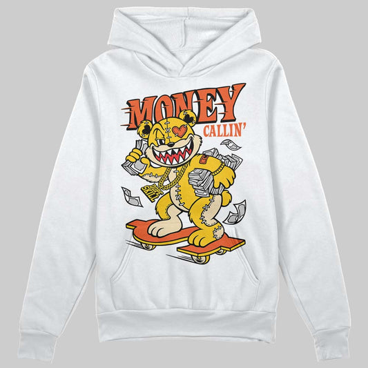 Yellow Sneakers DopeSkill Hoodie Sweatshirt Money Callin' Graphic Streetwear - White