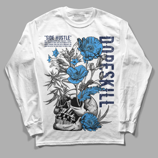 Jordan 3 "Midnight Navy" DopeSkill Long Sleeve T-Shirt Side Hustle Graphic Streetwear - White