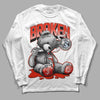 Jordan 6 Retro Toro Bravo DopeSkill Long Sleeve T-Shirt Sick Bear Graphic Streetwear - White