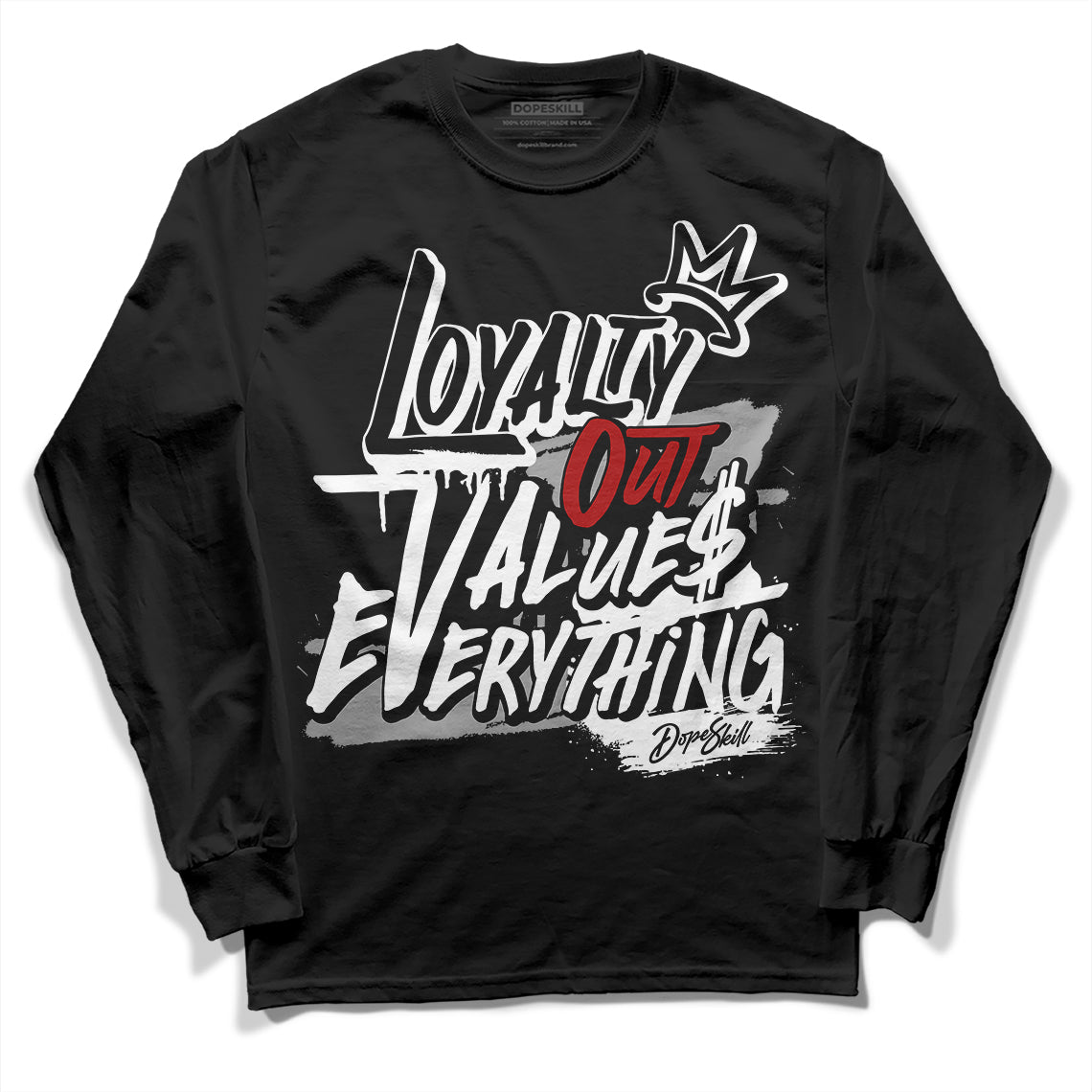 Jordan 14 "Black/White" DopeSkill Long Sleeve T-Shirt LOVE Graphic Streetwear - Black