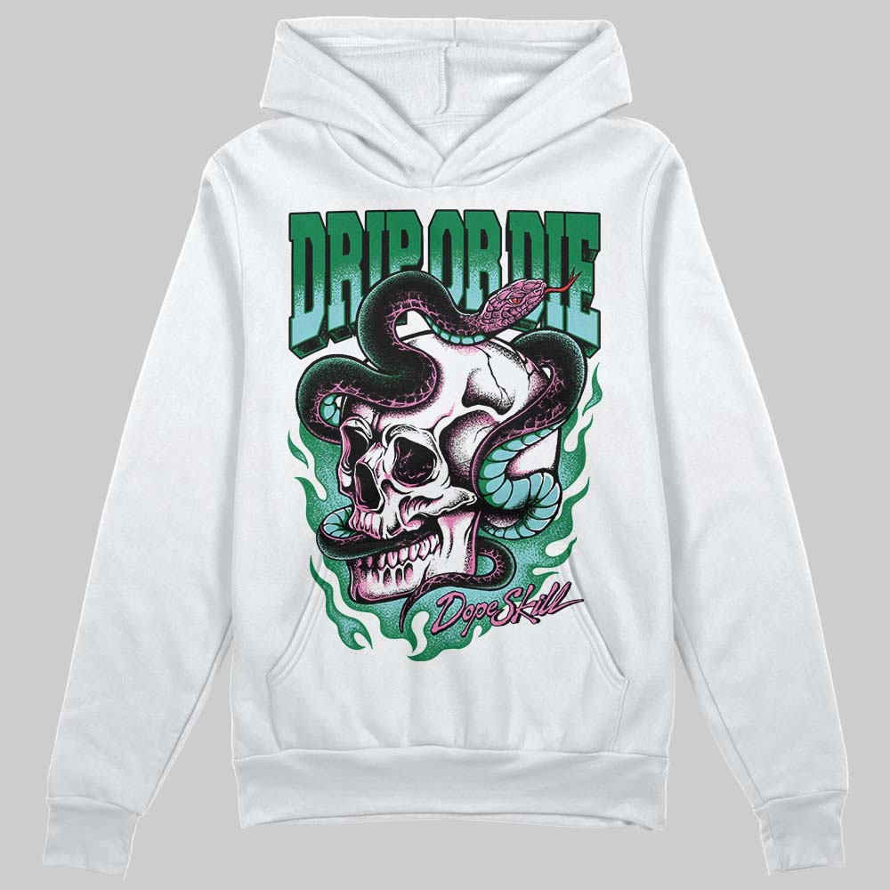Green Sneakers DopeSkill Hoodie Drip or Die Graphic Streetwear - White