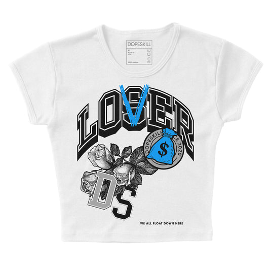 Jordan 6 “Reverse Oreo” DopeSkill Women's Crop Top Loser Lover Graphic Streetwear - White