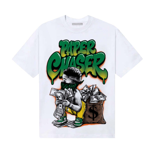 Green Sneakers DopeSkill T-Shirt Paper Chaser Boy Graphic Streetwear - White