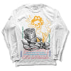 Jordan 1 Mid GS 'Six Championships DopeSkill Long Sleeve T-Shirt Show Me The Money Graphic Streetwear - White