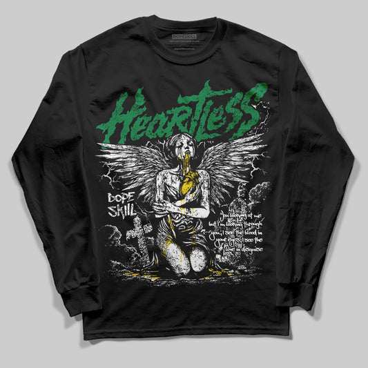 Green Sneakers DopeSkill Long Sleeve T-Shirt Heartless Graphic Streetwear - Black