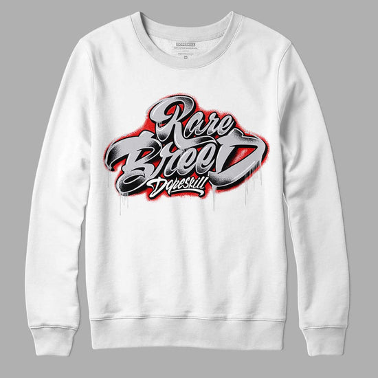 Jordan 2 Retro "Black Cement" DopeSkill Sweatshirt Rare Breed Type Graphic Streetwear - White